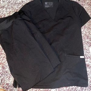 Figs Technical Collection Black scrub set